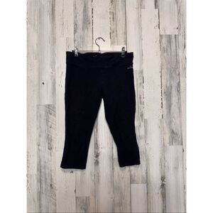 Spalding Black Capri Leggings Athletic Yoga Workout Pants Women’s Medium